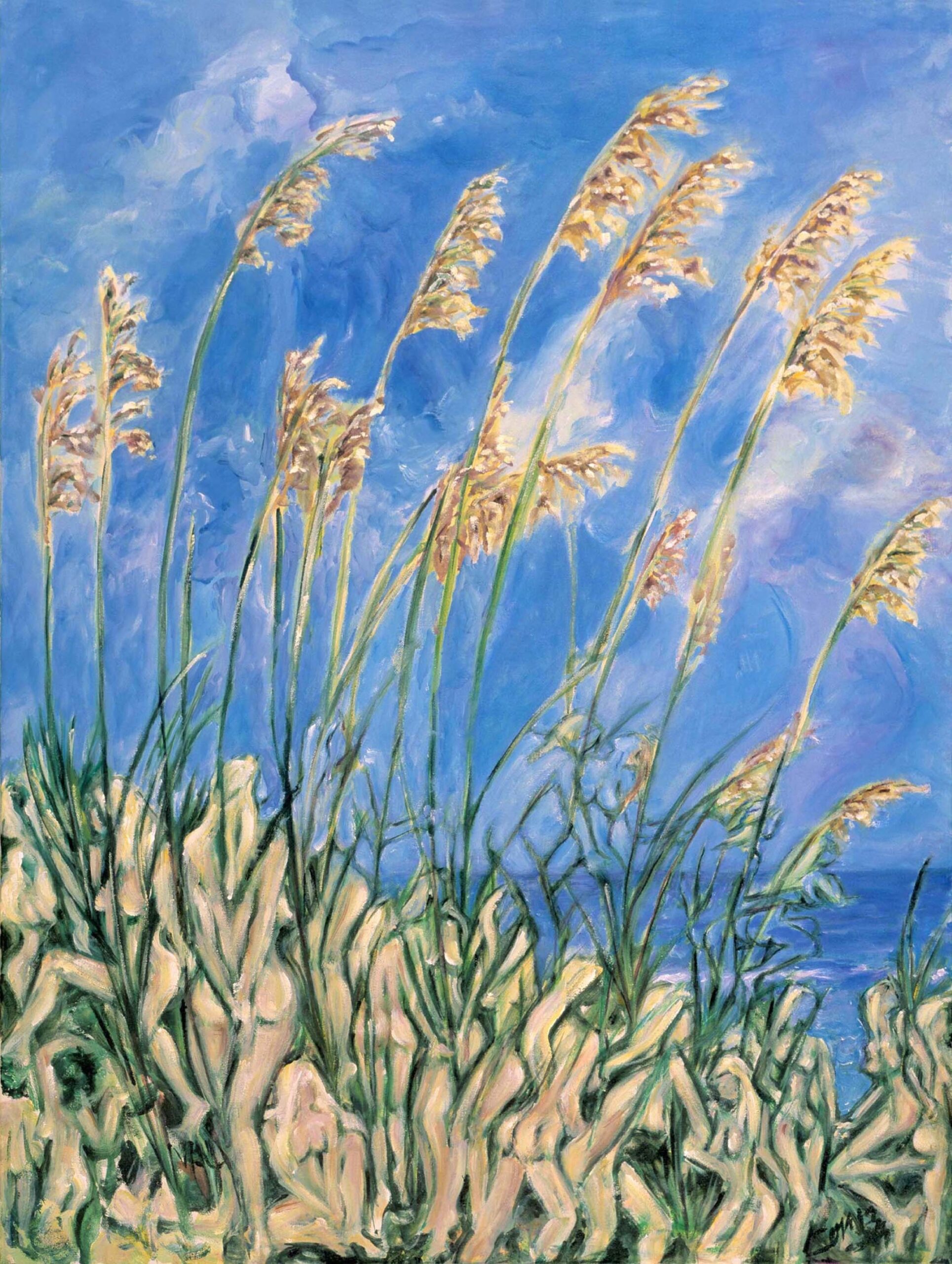 Sea oats reveal themselves in natural beauty and splendor shimmering in glistening summer sun.  They captivate attention, yet dancing 'beyond the dunes', Elementals of sea oats sway gracefully with Devas wafting in the summer sky. 

    
Available as Custom Reproduction
SELECT TITLE TO VIEW IMAGE