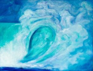 The Creation Spark of Masculine/Feminine Ignites  as the Mother of Creation gives Birth to the Ocean  of Existence n the Wave of Universal Unfolding.

Actylic on Canvas.   38x50
Select Title to View Painting