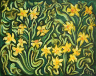 The Magical Elementals express the Dream of Daffodil.

Oil on Canvas  16 x 20
SELECT TITLE TO VIEW PAINTING