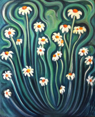 Daisies swaying in the arms of the Devas in the sensuous summer sun.


Acrylic on Canvas 16 X 20
SELECT TITLE TO VIEW PAINTING